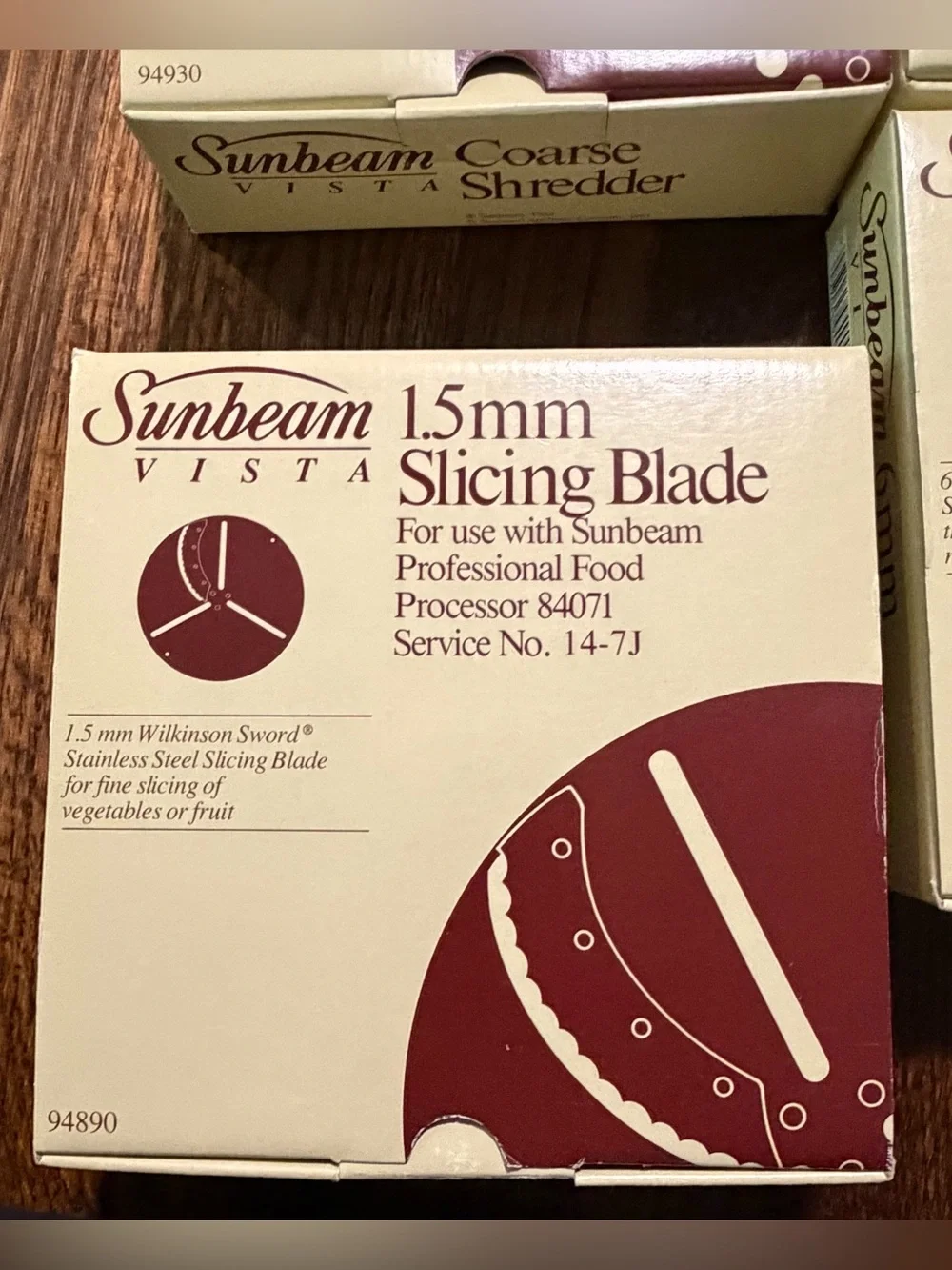 Vintage Sunbeam Vista Food Processor Blade Assortment New Open Box